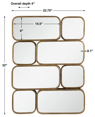 New Uttermost Canute Modern Gold Mirror
