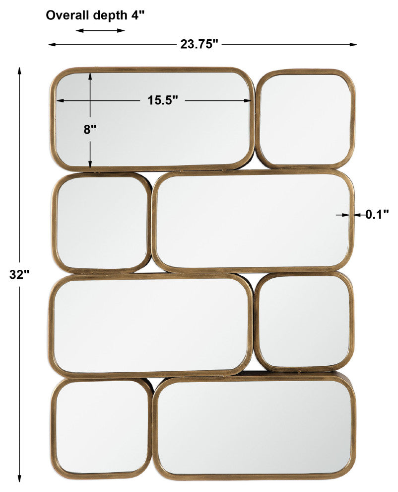 New Uttermost Canute Modern Gold Mirror