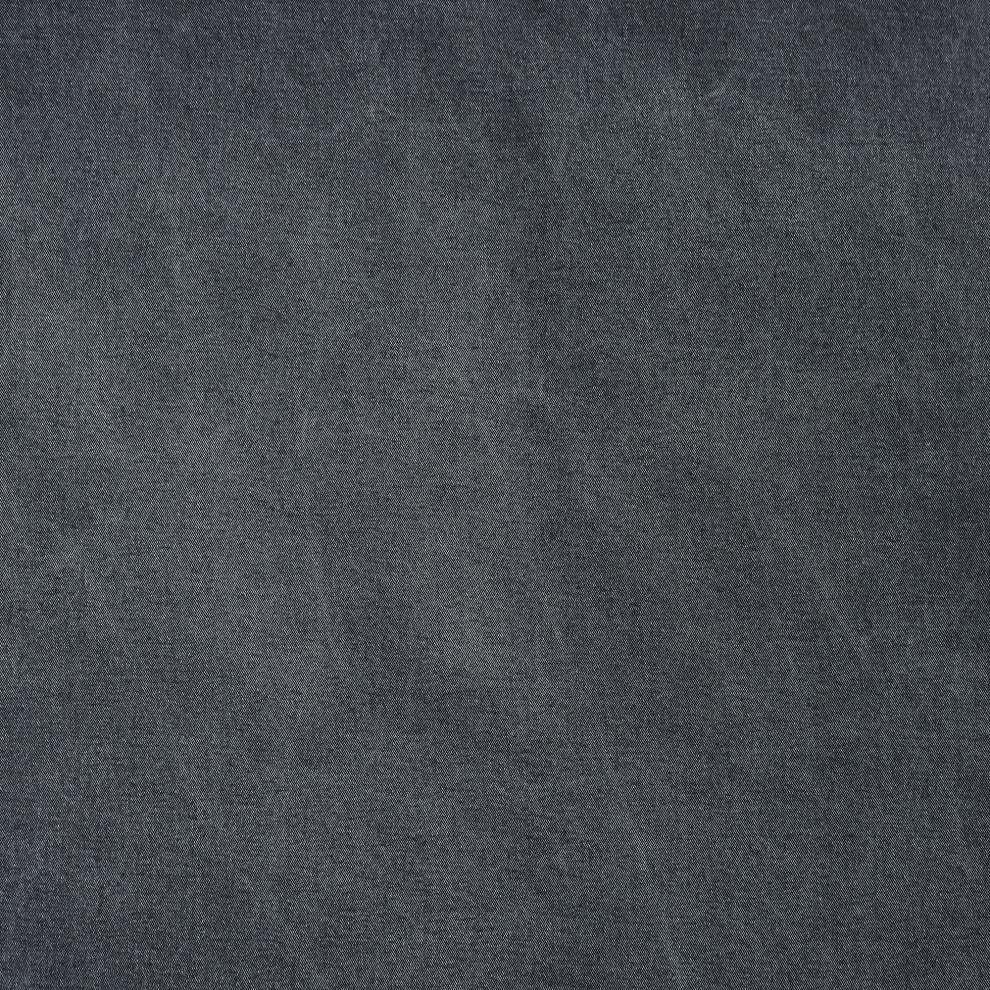 Stonewashed Cotton Canvas Long Lumbar Pillow, 14"x42", Charcoal