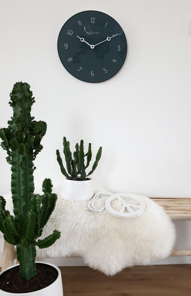 NeXtime Carousel Wall Clock, Greenish Grey