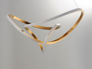 ET2 E20454 Perpetual 32"W LED Abstract Chandelier - Brushed Champagne