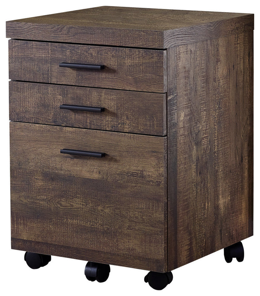 File Cabinet, Rolling Mobile, Storage Drawers, Printer Stand, Brown