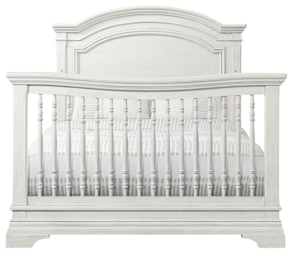 Olivia 60"W Wood Convertible Crib, Brushed White