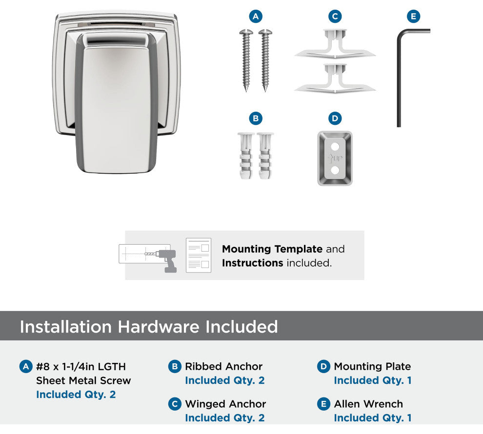 Revitalize Traditional Single Robe Hook, Chrome