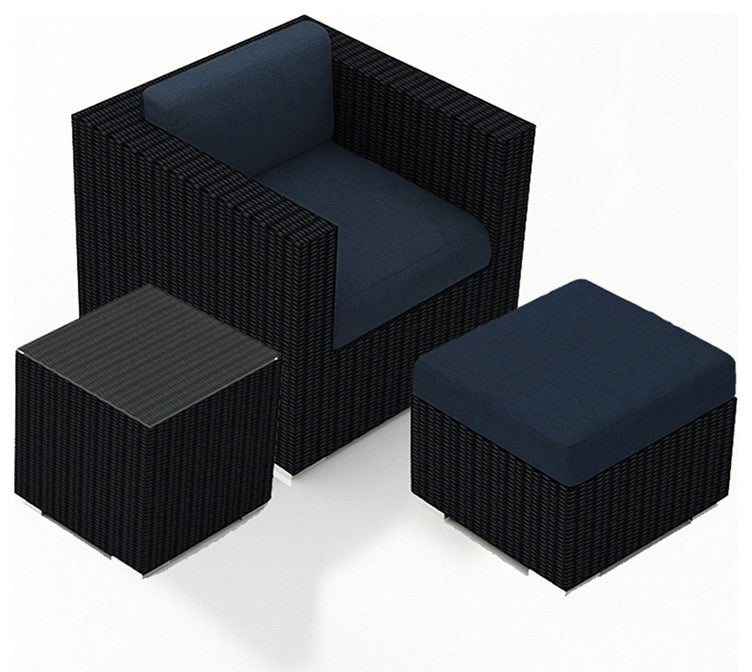 Urbana 3 Piece Club Chair Set, Spectrum Indigo