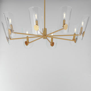 Maxim 32358CL Armory 8 Light 36"W Taper Candle Style Chandelier - Natural Aged