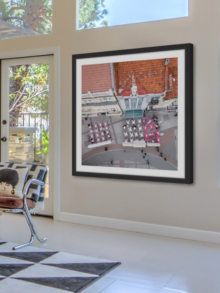 "Outdoor Eating" Framed Painting Print by Karolis Janulis