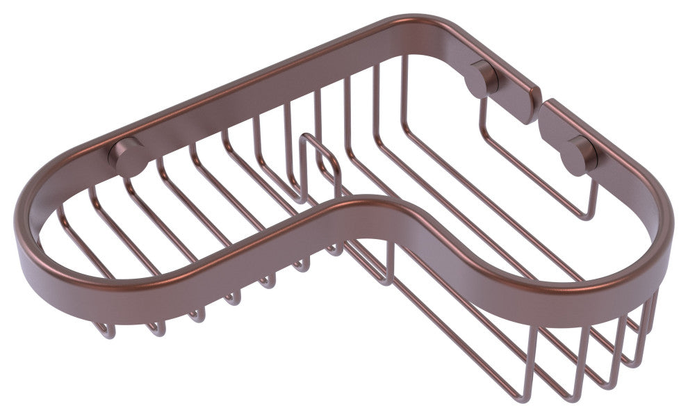 Corner Combination Shower Basket, Antique Copper