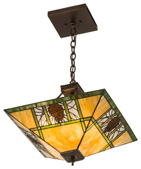 17Sq Pinecone Ridge Inverted Pendant