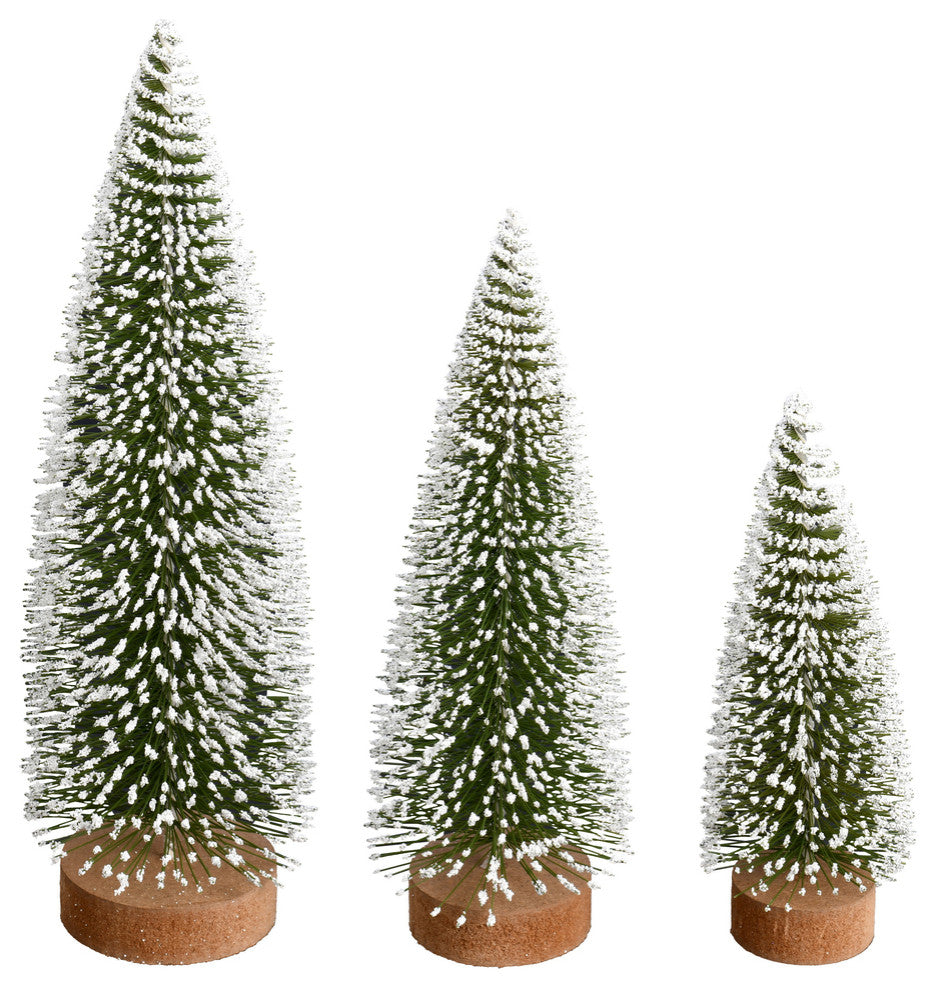 Vickerman Ls190791 7"-9"-11" Frosted Green Oval Pine Artificial Christmas Tree