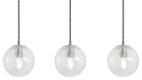 Palla 3-Light Linear Pendant, 60W, Satin Nickel