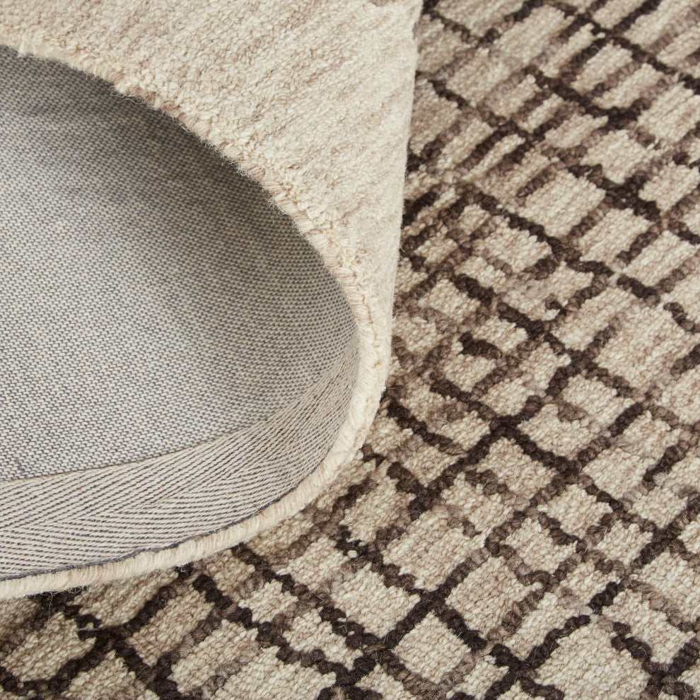 Weave & Wander Carrick Architectural Rug, Beige/Brown, 3'6"x5'6"