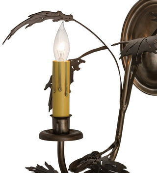 16W Oak Leaf & Acorn 2 LT Wall Sconce