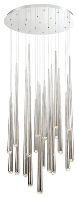 Modern Forms Cascade LED 21-Light Round Chandelier in Polished Nickel