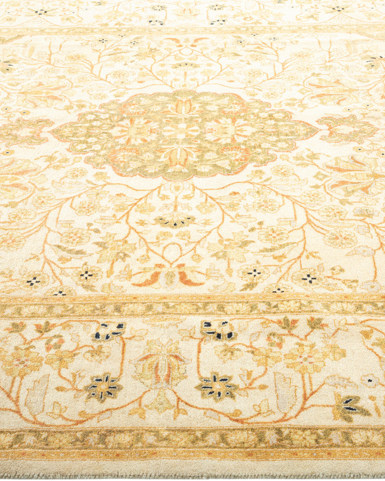 Allison, One-of-a-Kind Hand-Knotted Area Rug Ivory, 6'2"x9'0"