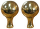 Royal Designs Medium Ball Lamp Finial, Antique Brass, Set of 2