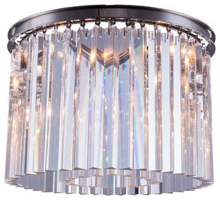 1208 Sydney Collection Flush Mount, Clear, Polished Nickel