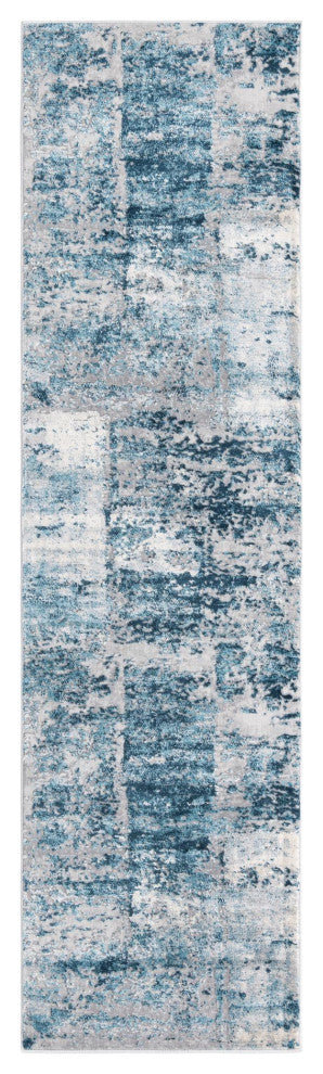 Unique Loom Elizabeth Finsbury Rug, Blue, 2'x8' Runner