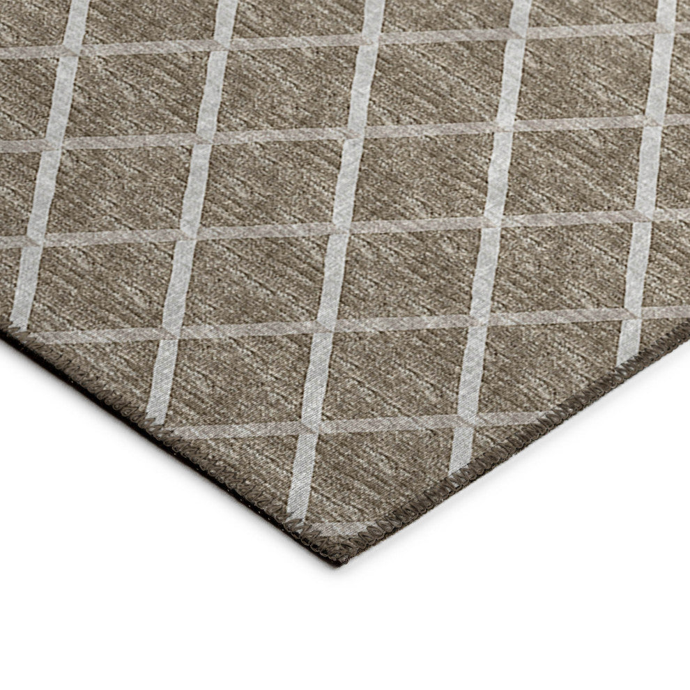 Indoor/Outdoor York YO1 Taupe Machine Washable 10' x 10' Rug
