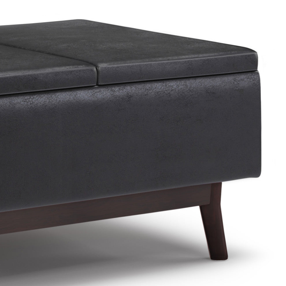 Owen Tray Top Small Coffee Table Storage Ottoman