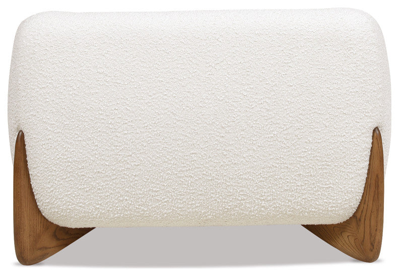 Alpine 44" Sherpa Arm Chair, Ivory White Boucle