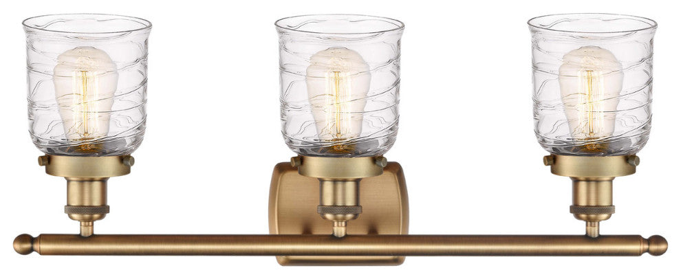 Innovations 916-3W-BB-G513 3-Light Bath Vanity Light, Brushed Brass