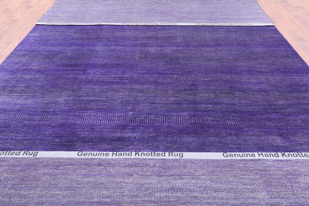 Hand Knotted Super Savannah Gabbeh Wool and Silk Rug 9' 10" X 19' 10" Q6913