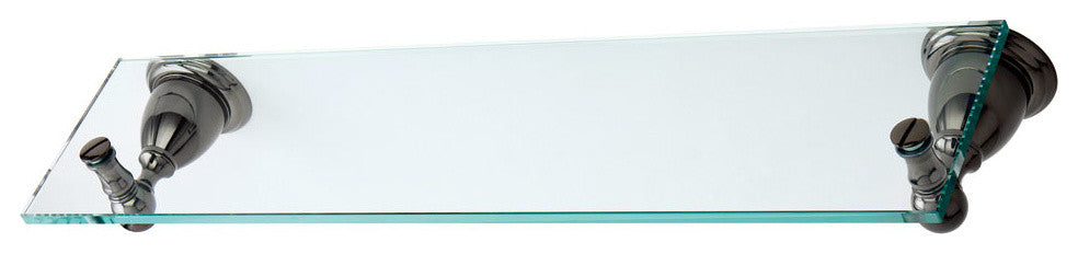 BA1759BK Water Onyx Glass Shelf, Black Nickel