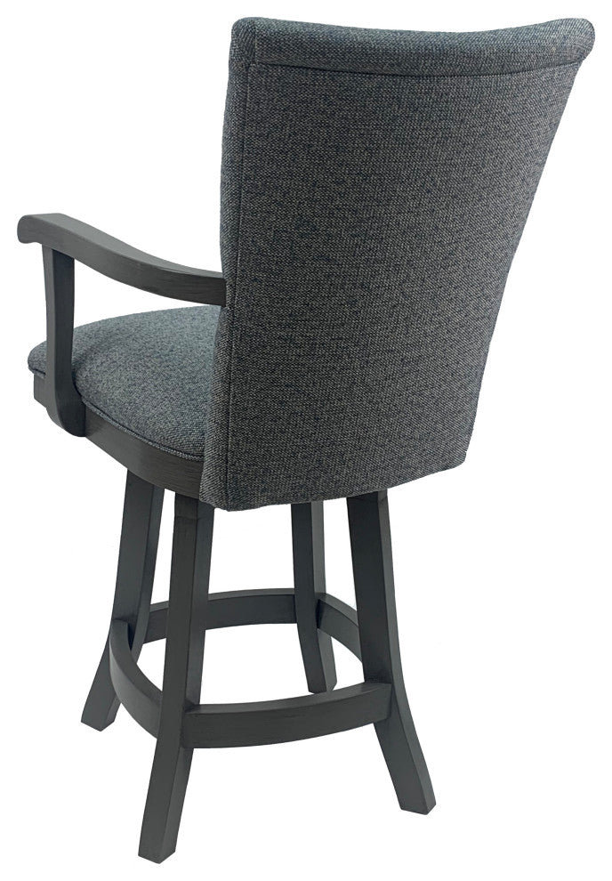 Swivel Wood Counter Bar Stool 700 S-Base, Aqua Marine Pd, 26"