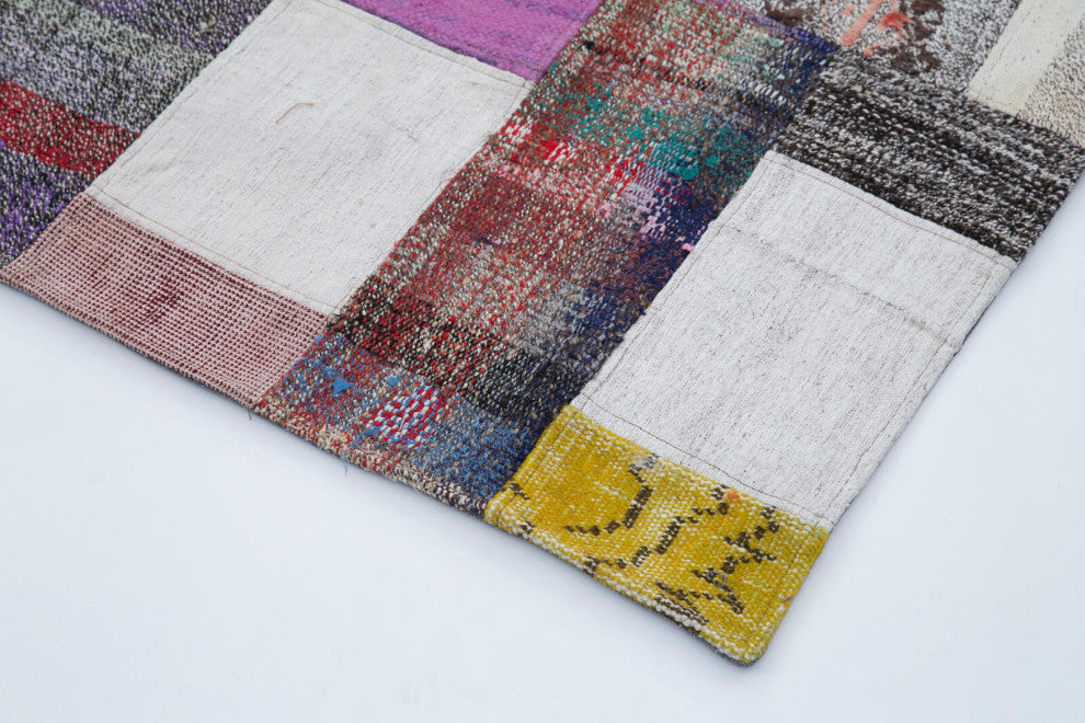 Rug N Carpet - Handmade Oriental 6' 7'' x 9' 10'' Rustic Patchwork Kilim Rug