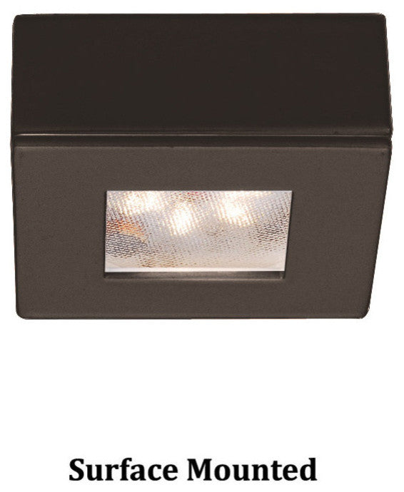 WAC Lighting LED Button Light, Dark Bronze, Square, 2700k Warm White