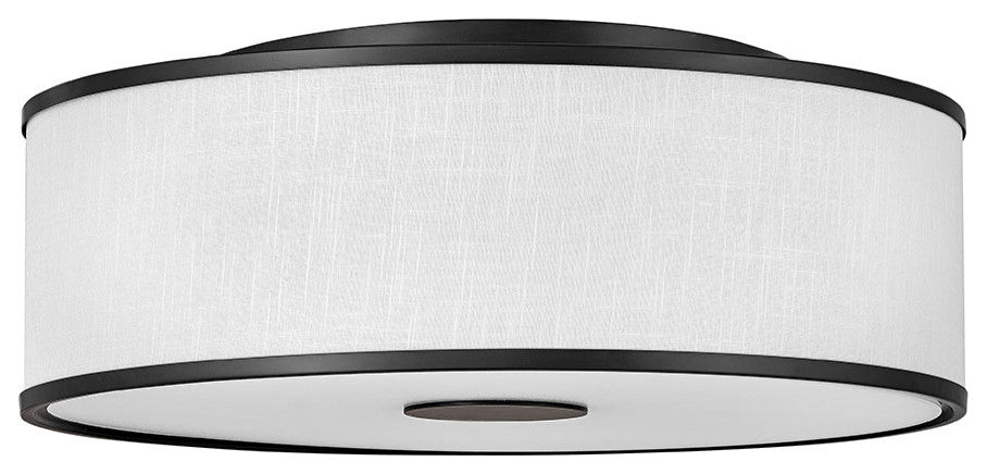 Hinkley Halo Large Flush Mount, Black