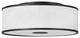Hinkley Halo Large Flush Mount, Black