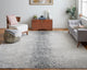 Oria Industrial Abstract Area Rug, Ivory/Gray/Black, 8'x10'