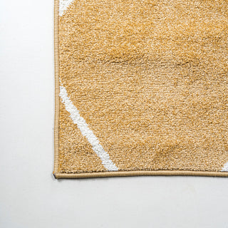 Cole Minimalist Diamond Trellis Gold/White 4'x6' Area Rug
