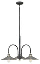 Rigby Aged Zinc 3 Light Small Single Tier