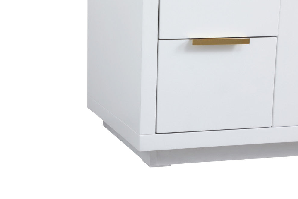 Bethany Single Bathroom Vanity, White, 54"