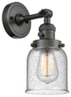Small Bell 1-Light LED Sconce, Oil Rubbed Bronze, Glass: Seedy