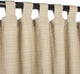 Dupione Sand Sunbrella Outdoor Single-Panel Curtain With Tabs, 96"