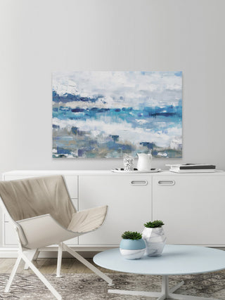 "Thumping the Shore" Painting Print on Wrapped Canvas, 36"x24"