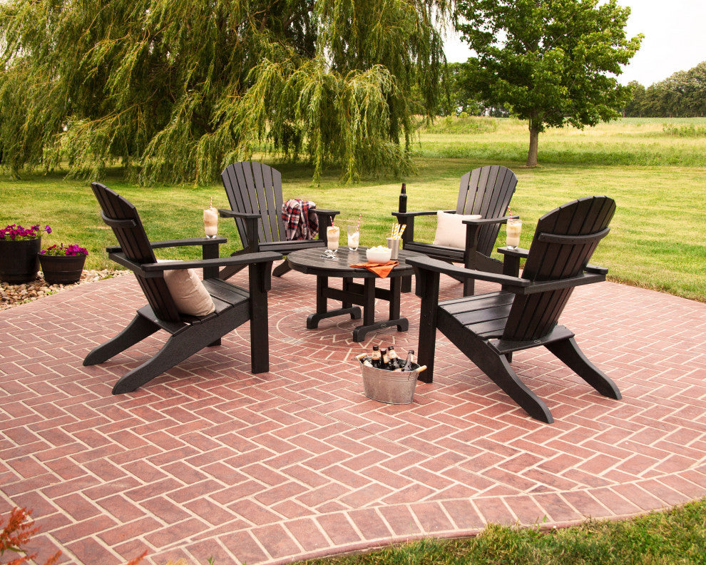 Polywood Seashell Adirondack, Slate Gray