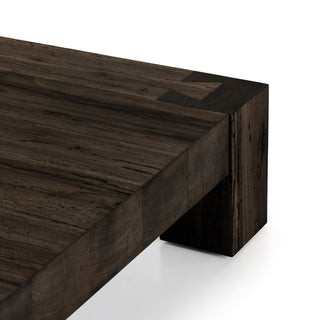 Abaso Coffee Table Ebony Rustic Wormwood Oak