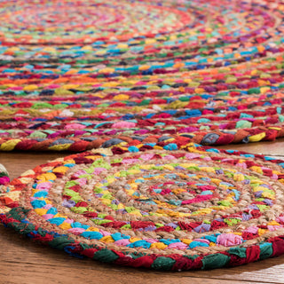 Safavieh Cape Cod Collection CAP211 Rug, Red/Multi, 3' Round