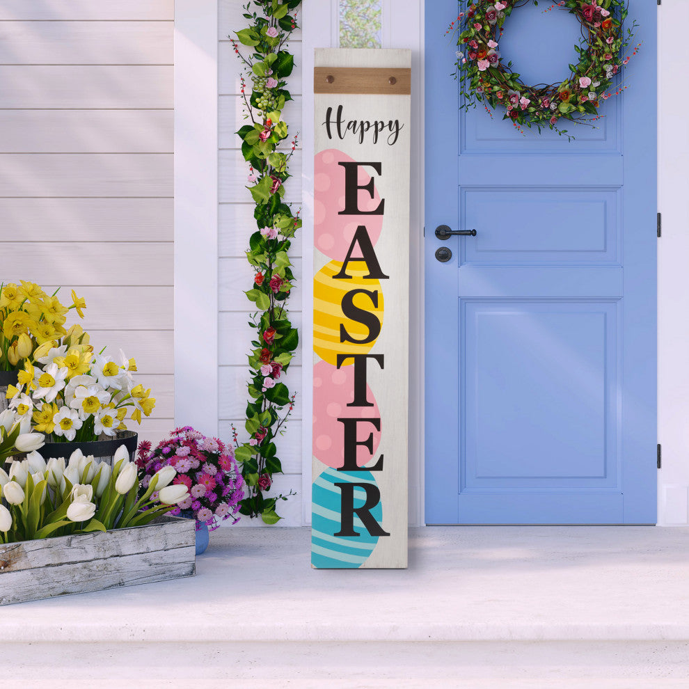 42"H Wooden "HAPPY EASTER" Porch Sign