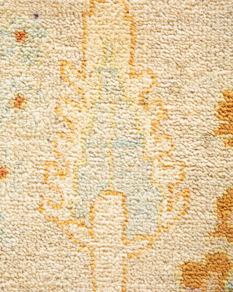 Eclectic, One-of-a-Kind Hand-Knotted Area Rug Ivory, 9' 0" x 12' 3"