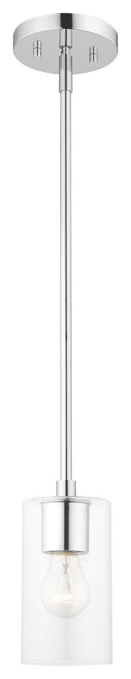 Livex Lighting Zurich 1 Light Polished Chrome Mini Pendant