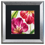 Color Bakery 'Open Arms I' Art, Silver Frame, Black Matte, 16"x16"