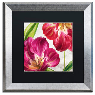 Color Bakery 'Open Arms I' Art, Silver Frame, Black Matte, 16"x16"