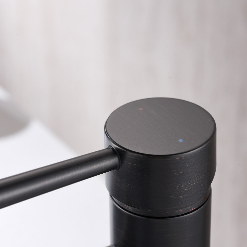 Luxier BSH03-S Single-Handle Bathroom Faucet with Drain, Oil Rubbed Bronze