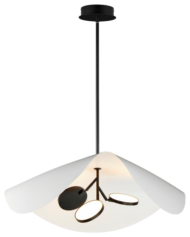 ET2 E24968 Carmen 32"W LED Chandelier - Black / Gold